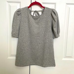 NWOT Hinge Top with Puff Sleeve, Tie Back - Size Small